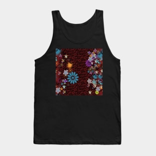 Colorful mix flowers Tank Top